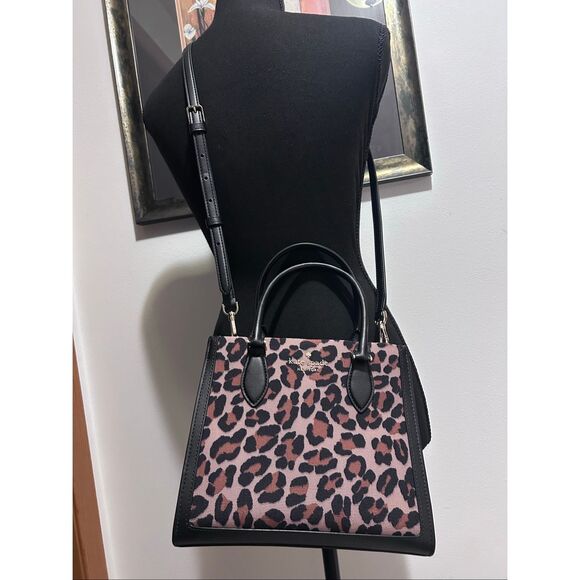 Kate Spade KH455 Ellie Spotted Leopard Small Tote Crossbody Shoulder Bag Handbag - Picture 2 of 12
